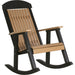LuxCraft LuxCraft Classic Traditional Recycled Plastic Porch Rocking Chair (2 Chairs) Cedar On Black Rocking Chair PPRCB