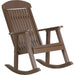 LuxCraft LuxCraft Classic Traditional Recycled Plastic Porch Rocking Chair (2 Chairs) With Cup Holder Chestnut Brown Rocking Chair PPRCBR