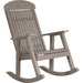 LuxCraft LuxCraft Classic Traditional Recycled Plastic Porch Rocking Chair (2 Chairs) With Cup Holder Weatherwood Rocking Chair PPRWW