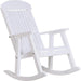 LuxCraft LuxCraft Classic Traditional Recycled Plastic Porch Rocking Chair (2 Chairs) With Cup Holder White Rocking Chair PPRW