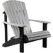 LuxCraft LuxCraft Deluxe Recycled Plastic Adirondack Chair Dove Gray On Black Adirondack Deck Chair PDACDGB