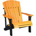 LuxCraft LuxCraft Deluxe Recycled Plastic Adirondack Chair Tangerine On Black Adirondack Deck Chair PDACTB