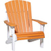 LuxCraft LuxCraft Deluxe Recycled Plastic Adirondack Chair Tangerine On White Adirondack Deck Chair PDACTW