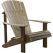 LuxCraft LuxCraft Deluxe Recycled Plastic Adirondack Chair Weather Wood On Chestnut Brown Adirondack Deck Chair PDACWWCBR