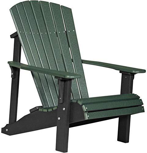 LuxCraft LuxCraft Deluxe Recycled Plastic Adirondack Chair With Cup Holder Adirondack Deck Chair