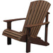 LuxCraft LuxCraft Deluxe Recycled Plastic Adirondack Chair With Cup Holder Chestnut Brown Adirondack Deck Chair PDACCBR