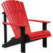 LuxCraft LuxCraft Deluxe Recycled Plastic Adirondack Chair With Cup Holder Red On Black Adirondack Deck Chair PDACCRB