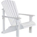 LuxCraft LuxCraft Deluxe Recycled Plastic Adirondack Chair With Cup Holder White Adirondack Deck Chair PDACW