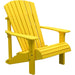 LuxCraft LuxCraft Deluxe Recycled Plastic Adirondack Chair With Cup Holder Yellow Adirondack Deck Chair PDACY