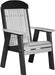 LuxCraft LuxCraft Dove Gray 2' Classic Highback Recycled Plastic Chair Dove Gray on Black Chair 2CPBDGB