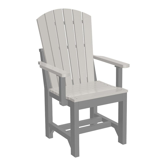LuxCraft LuxCraft Dove Gray Adirondack Arm Chair With Cup Holder Dove Gray / Slate / Dining Chair AAC-DVGR/SL-D