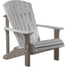 LuxCraft LuxCraft Dove Gray Deluxe Recycled Plastic Adirondack Chair With Cup Holder Dove Gray on Weatherwood Adirondack Deck Chair