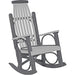 LuxCraft LuxCraft Dove Gray Grandpa's Recycled Plastic Rocking Chair (2 Chairs) With Cup Holder Dove Gray On Slate Rocking Chair PGRDGS