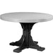 LuxCraft LuxCraft Dove Gray Recycled Plastic 4' Round Table With Cup Holder Dove Gray On Black / Bar Tables P4RTBDGB