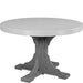 LuxCraft LuxCraft Dove Gray Recycled Plastic 4' Round Table With Cup Holder Dove Gray On Slate / Bar Tables P4RTBDGS