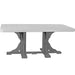 LuxCraft LuxCraft Dove Gray Recycled Plastic 4x6 Rectangular Table With Cup Holder Dove Gray On Slate / Bar Tables P46RTBDGS