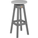 LuxCraft LuxCraft Dove Gray Recycled Plastic Bar Stool With Cup Holder Dove Gray On Slate Stool PBSDGS