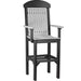 LuxCraft LuxCraft Dove Gray Recycled Plastic Captain Chair With Cup Holder Dove Gray On Black / Bar Chair Chair PCCBDGB