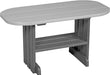 LuxCraft LuxCraft Dove Gray Recycled Plastic Coffee Table With Cup Holder Dove Gray on Slate Coffee Table PCTDGS