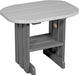 LuxCraft LuxCraft Dove Gray Recycled Plastic End Table With Cup Holder Dove Gray on Slate Accessories PETDGS