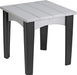 LuxCraft LuxCraft Dove Gray Recycled Plastic Island End Table Dove Gray on Black Accessories IETDGB