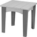 LuxCraft LuxCraft Dove Gray Recycled Plastic Island End Table With Cup Holder Dove Gray on Slate Accessories IETDGS