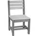 LuxCraft LuxCraft Dove Gray Recycled Plastic Island Side Chair Dove Gray On Slate / Bar Chair ISCBDGS
