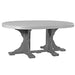 LuxCraft LuxCraft Dove Gray Recycled Plastic Oval Table With Cup Holder Dove Gray On Slate / Bar Tables P46OTBDGS