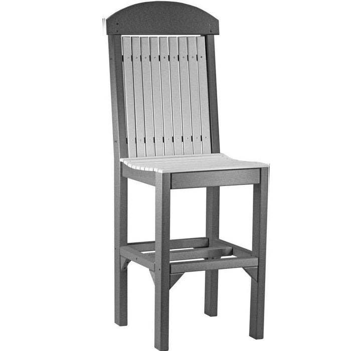 LuxCraft LuxCraft Dove Gray Recycled Plastic Regular Chair Dove Gray On Slate / Bar Chair Chair PRCBDGS