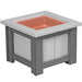 LuxCraft LuxCraft Dove Gray Recycled Plastic Square Planter With Cup Holder Dove Gray On Slate / 15" Planter Box P15SPDGS