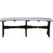 LuxCraft LuxCraft Dove Gray Recycled Plastic Table Bench Dove Gray On Black / 52" Bench P52TBDGB