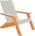 LuxCraft Luxcraft Dove Gray Urban Adirondack Chair Dove Gray on Tangerine Adirondack Deck Chair