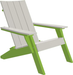LuxCraft Luxcraft Dove Gray Urban Adirondack Chair With Cup Holder Dove Gray on Lime Green Adirondack Deck Chair