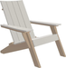LuxCraft Luxcraft Dove Gray Urban Adirondack Chair With Cup Holder Dove Gray on Weatherwood Adirondack Deck Chair