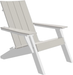 LuxCraft Luxcraft Dove Gray Urban Adirondack Chair With Cup Holder Dove Gray on White Adirondack Deck Chair