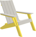 LuxCraft Luxcraft Dove Gray Urban Adirondack Chair With Cup Holder Dove Gray on Yellow Adirondack Deck Chair