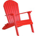 LuxCraft LuxCraft Folding Recycled Plastic Adirondack Chair Red Adirondack Deck Chair PFACR