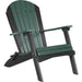 LuxCraft LuxCraft Folding Recycled Plastic Adirondack Chair With Cup Holder Adirondack Deck Chair