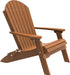 LuxCraft LuxCraft Folding Recycled Plastic Adirondack Chair With Cup Holder Antique Mahogany Adirondack Deck Chair PFACAM