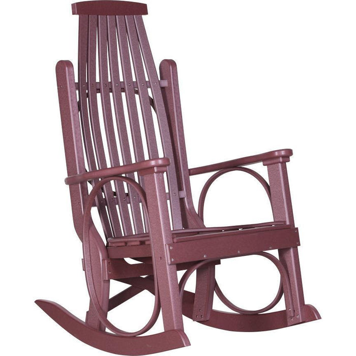 LuxCraft LuxCraft Grandpa's Recycled Plastic Rocking Chair (2 Chairs) Cherry Rocking Chair PGRC