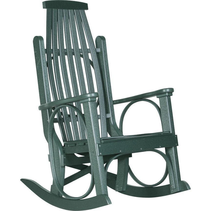 LuxCraft LuxCraft Grandpa's Recycled Plastic Rocking Chair (2 Chairs) Green Rocking Chair PGRG