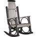 LuxCraft LuxCraft Grandpa's Recycled Plastic Rocking Chair (2 Chairs) Weatherwood On Black Rocking Chair PGRWWB