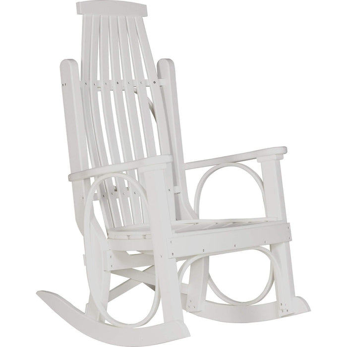 LuxCraft LuxCraft Grandpa's Recycled Plastic Rocking Chair (2 Chairs) White Rocking Chair PGRW