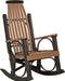 LuxCraft LuxCraft Grandpa's Recycled Plastic Rocking Chair (2 Chairs) With Cup Holder Antique Mahogany on Black Rocking Chair PGRAMB