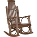 LuxCraft LuxCraft Grandpa's Recycled Plastic Rocking Chair (2 Chairs) With Cup Holder Chestnut Brown Rocking Chair PGRCBR
