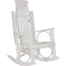 LuxCraft LuxCraft Grandpa's Recycled Plastic Rocking Chair (2 Chairs) With Cup Holder White Rocking Chair PGRW