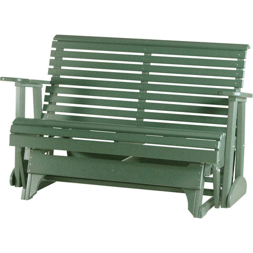 LuxCraft LuxCraft Green 4 foot Rollback Recycled Plastic Outdoor Glider Green Rollback Glider 4PPGG