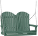 LuxCraft LuxCraft Green Adirondack 4ft. Recycled Plastic Porch Swing With Cup Holder Green / Adirondack Porch Swing Porch Swing 4APSG