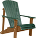 LuxCraft LuxCraft Green Deluxe Recycled Plastic Adirondack Chair Green on Antique Mahogany Adirondack Deck Chair