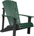 LuxCraft LuxCraft Green Deluxe Recycled Plastic Adirondack Chair Green on Black Adirondack Deck Chair PDACGB